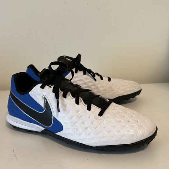 Nike Tiempo Legend 8 Pro TF Daybreak - White/Black/Hyper Royal/silver size men7 - Picture 8 of 10